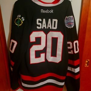 Chicago Blackhawks #20 Brandon Saad 2014 Stadium Series Black Jersey